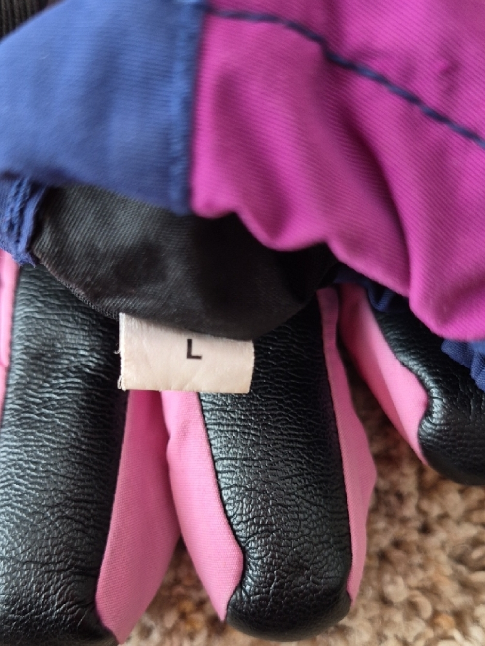 Burton Kids Pink, Light Pink & Purple Insulated Snow Gloves, Lg - Picture 5 of 6